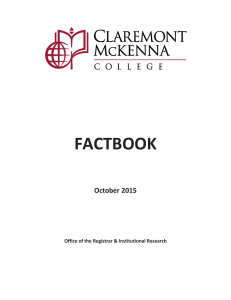 FACTBOOK October 2015 Office of the Registrar &amp; Institutional Research