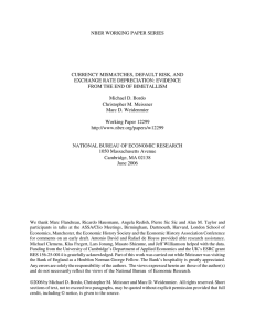 NBER WORKING PAPER SERIES CURRENCY MISMATCHES, DEFAULT RISK, AND