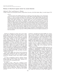 Release of dissolved organic matter by coastal diatoms Michael S. Wetz