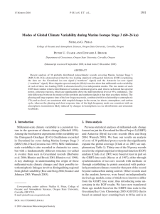 Modes of Global Climate Variability during Marine Isotope Stage 3... 1581 N G. P