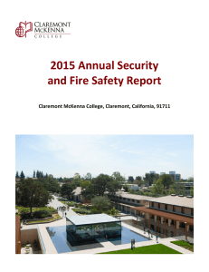 2015 Annual Security and Fire Safety Report