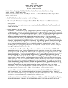 MINUTES Faculty Senate Academic Affairs February 20, 2007, 3:30 p.m.