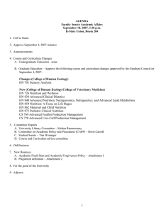 AGENDA Faculty Senate Academic Affairs September 18, 2007, 3:30 p.m.