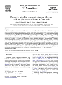Changes in microbial community structure following ,