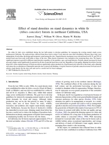 Effect of stand densities on stand dynamics in white fir