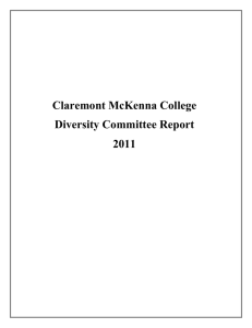 Claremont McKenna College Diversity Committee Report 2011