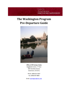 The Washington Program Pre-Departure Guide