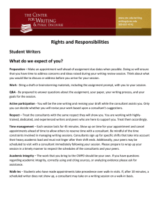 Rights and Responsibilities Student Writers What do we expect of you?