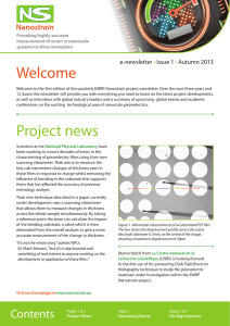 Welcome e-newsletter Issue 1 Autumn 2013