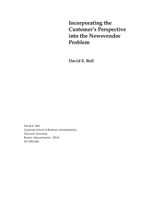 Incorporating the Customer’s Perspective into the Newsvendor Problem