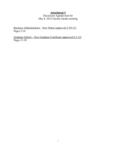 Attachment 5 Discussion Agenda item for May 8, 2012 Faculty Senate meeting