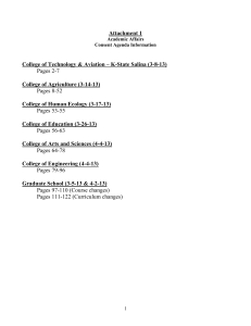 Attachment 1  College of Technology &amp; Aviation – K-State Salina (3-8-13)