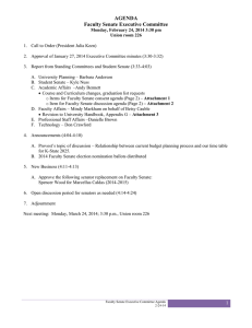 AGENDA Faculty Senate Executive Committee