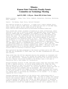 Minutes Kansas State University Faculty Senate Committee on Technology Meeting