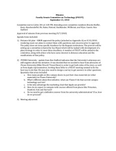 Minutes  Faculty Senate Committee on Technology (FSCOT)  September 21, 2010  