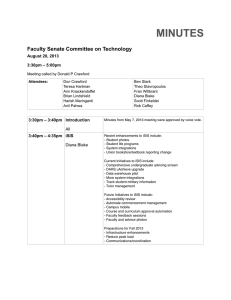 MINUTES Faculty Senate Committee on Technology August 20, 2013 3:30pm – 5:00pm