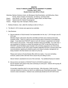 MINUTES FACULTY SENATE COMMITTEE ON UNIVERSITY PLANNING Thursday, April 3, 2014