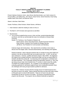 MINUTES FACULTY SENATE COMMITTEE ON UNIVERSITY PLANNING Thursday, April 2, 2015