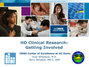HD Clinical Research: Getting Involved  HDSA Center of Excellence at UC Davis