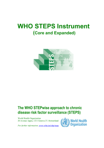 WHO STEPS Instrument ( Core and Expanded)