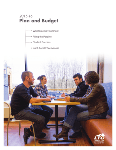 Plan and Budget 2015-16 Workforce Development Filling the Pipeline