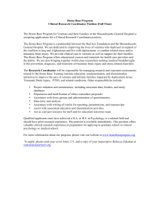Home Base Program Clinical Research Coordinator Position (Full-Time)