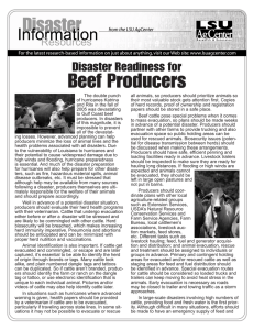 Beef Producers Disaster Readiness for
