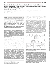 Enantioselective Catalysis of Intramolecular Morita–Baylis–Hillman and
