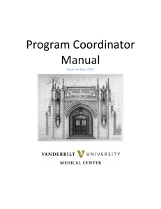 Program Coordinator Manual Updated May 2015