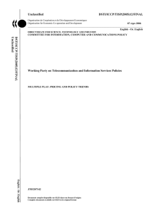 Unclassified DSTI/ICCP/TISP(2005)12/FINAL