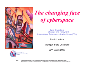 The changing face of cyberspace Public Lecture Michigan State University
