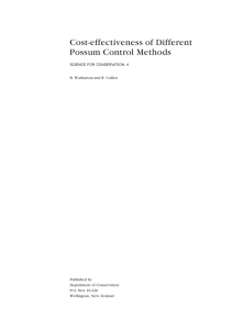 Cost-effectiveness of Different Possum Control Methods
