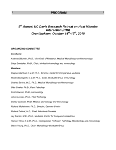 *          ...  5 Annual UC Davis Research Retreat on Host Microbe
