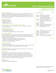 Operating a profitable and progressive dairy farm in today’s agricultural... learning to work smarter, not just harder. Successful operations are... Term 1