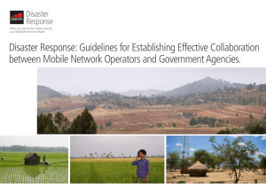 Disaster Response: Guidelines for Establishing Effective Collaboration