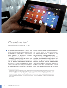 ICT market overview The mobile sector continues its lead