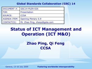 Global Standards Collaboration (GSC) 14