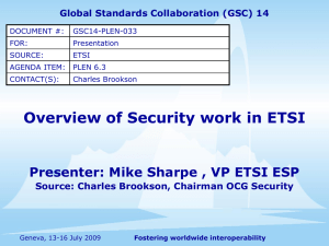 Global Standards Collaboration (GSC) 14