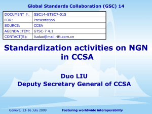 Global Standards Collaboration (GSC) 14