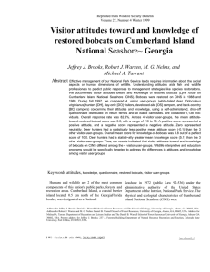 Visitor attitudes toward and knowledge of restored bobcats on Cumberland Island National