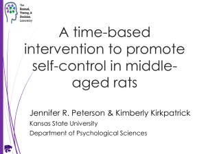 A time-based intervention to promote self-control in middle- aged rats