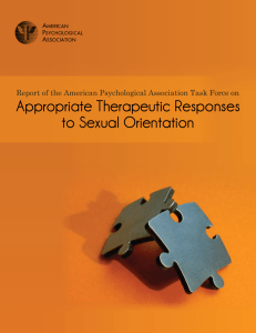 Appropriate Therapeutic Responses to Sexual Orientation