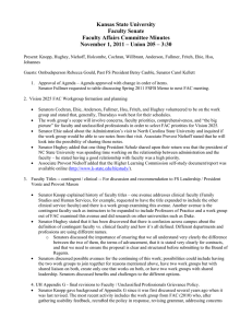 Kansas State University Faculty Senate Faculty Affairs Committee Minutes