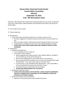 Kansas State University Faculty Senate  Faculty Affairs Committee  Minutes  September 16, 2014 