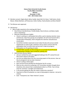 Kansas State University Faculty Senate  Faculty Affairs Committee  Minutes  December 2, 2014 