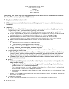   Kansas State University Faculty Senate  Faculty Affairs Committee  Minutes 