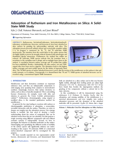 Adsorption of Ruthenium and Iron Metallocenes on Silica: A Solid- *
