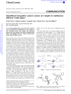 Immobilized Sonogashira catalyst systems: new insights by multinuclear HRMAS NMR studiesw