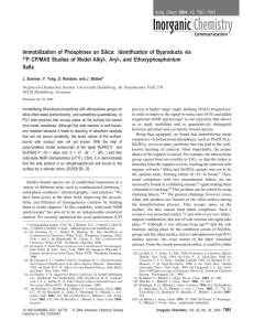 Immobilization of Phosphines on Silica: Identification of Byproducts via