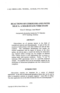 WITH REACTIONS OF ETHOXYSILANES SILICA: A SOLID.STATE NMR STUDY
